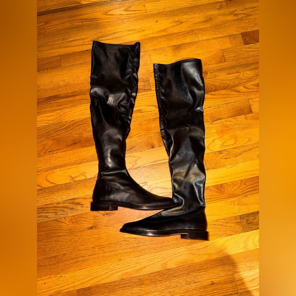 Schutz Black Over-the-Knee Boots - Picture 3 of 10